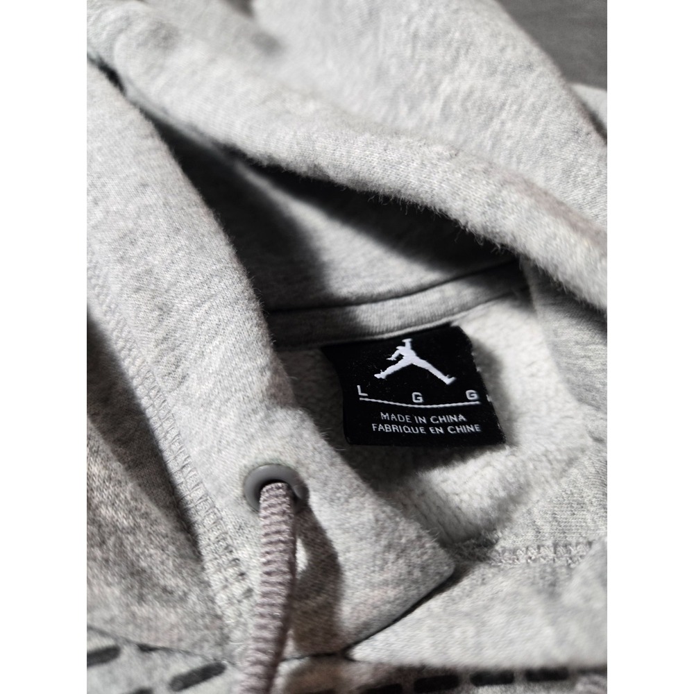 Vintage Michael Jordan #23 Hoodie Air Jordan Jumpman Gray Men's Large - Picture 5 of 10